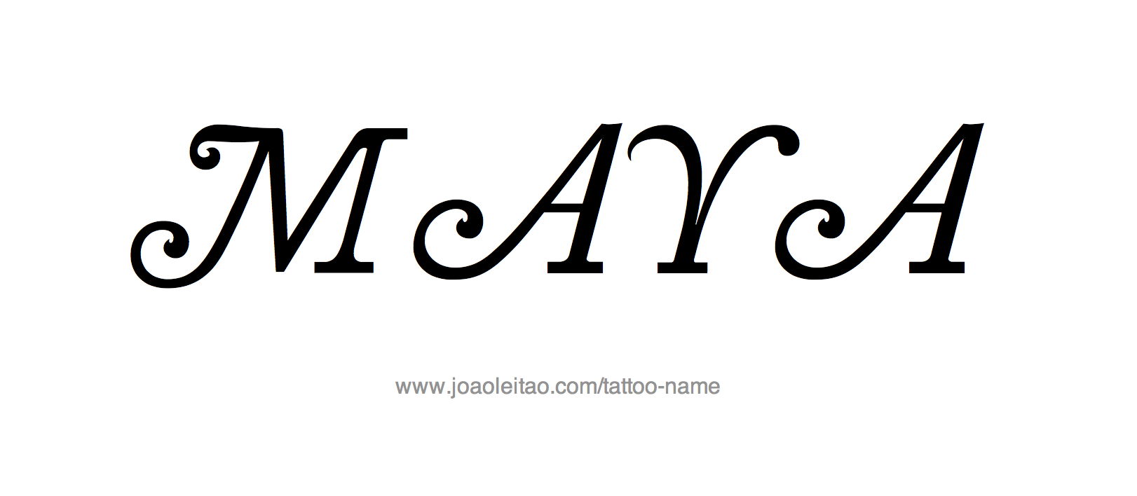 Maya Name Tattoo Designs